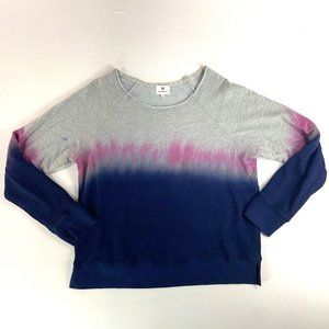 Anthropologie SUNDRY Tie Dye Dip Ombre Sweatshirt Purple Blue Size 3
